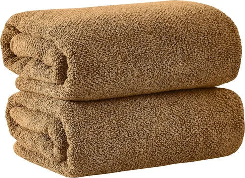 Miniatura 14 de Great Bay Home Toalla de baño blanca – Toalla de baño de gran tamaño 100% algodón de 68 x 35 pulgadas – Absorbente, de secado rápido, toalla de baño