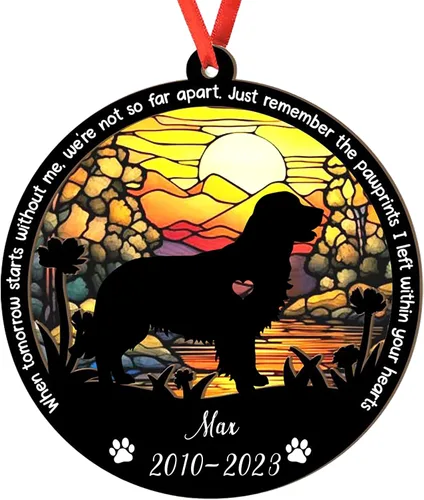 Miniatura 28 de Adorno personalizado para atrapasoles de sabueso afgano, adorno de Navidad de sabueso afgano – Regalo para perro amante, sabueso afgano