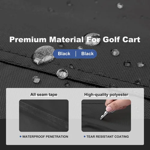 Miniatura 5 de Explore Land Funda impermeable para carrito de golf universal, compatible con la mayoría de marcas, para 2/4/6 pasajeros