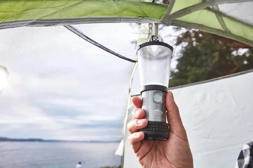 Miniatura 10 de Cascade Mountain Tech Linterna LED plegable IPX4 resistente al agua con 4 modos de luz, paquete de 3, negro/plateado