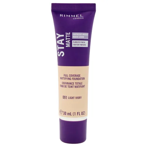 Miniatura 27 de Rimmel London Stay Matte Liquid Mousse - 305 Buff - Base, ligera, control del brillo, sin aceite, 1 oz