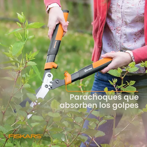 Miniatura 5 de Fiskars Tijeras de setos de 23 pulgadas, cortasetos con tecnología PowerGear2 que multiplica la potencia para menos esfuerzo, tijeras de jardín