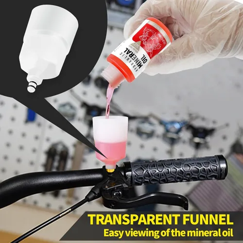 Miniatura 4 de Kit de purga de frenos para Shimano, TEKTRO, TRP Frenos de disco hidráulicos, kit de purga de líquido de frenos con aceite mineral de 6.1 fl oz