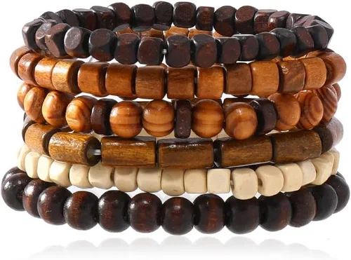 Miniatura 56 de Pulsera Gótica Ajustable de Cuero Trenzado Punk Multicapa de Estilo Grunge, Conjunto de Pulseras Emo con Brazalete de Metal, Envoltura