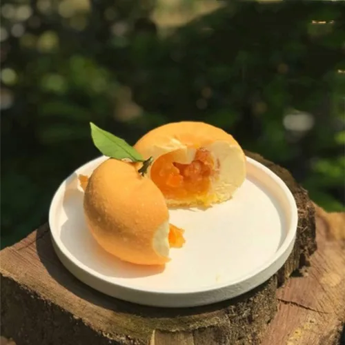 Miniatura 6 de Moldes de silicona para hornear pasteles de mousse, moldes de caramelo de chocolate naranja 3D, moldes de postre de silicona para pastelería, pudín