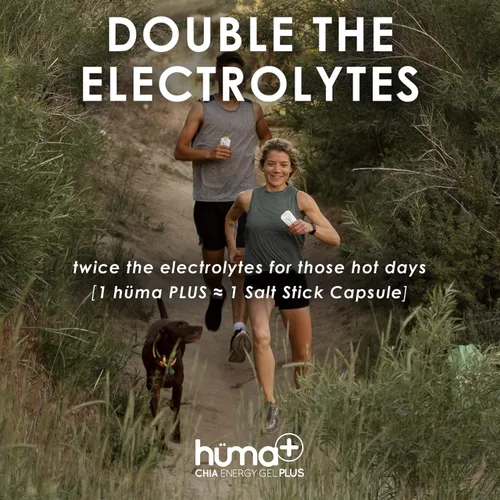 Miniatura 2 de Huma Plus (electrolitos dobles) - Gel energético de chía, paquete variado, geles energéticos de alimentos reales aptos para el estómago