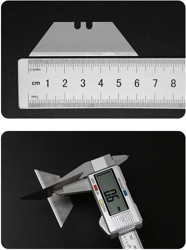 Miniatura 3 de Veltec SK5 Cuchillas de Acero para Cuchillo Utilitario de Servicio Pesado Cortador de Cajas, Cortador de Alfombras, Paquete de 10 con Dispensador