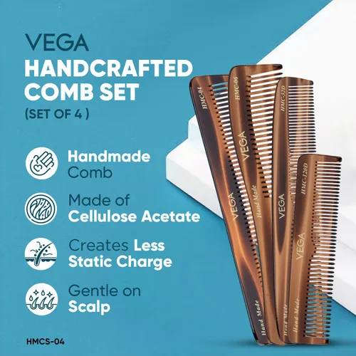 Miniatura 3 de Vega Juego de 4 peines hechos a mano