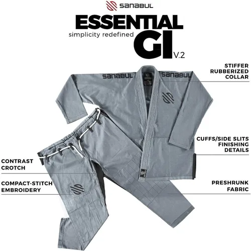 Miniatura 5 de Sanabul Essentials V2 Ultra Light BJJ Jiu Jitsu Gi ver guía especial de tallas