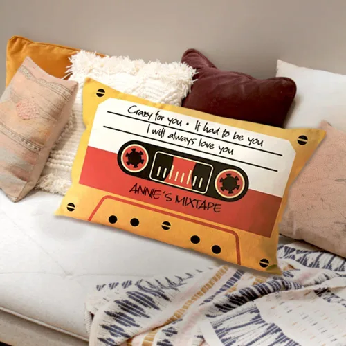 Miniatura 4 de NICEDREAM Funda de almohada personalizada Mixtape Retro 80s Music Pillow Cover Custom Name Throw Pillow Covers