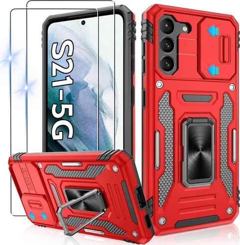 Miniatura 57 de Gritup para Samsung Galaxy S22 Funda con protectores de pantalla HD de 2 paquetes y cubierta deslizante para la cámara, protección contra caídas