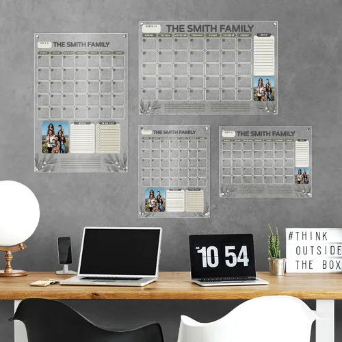 Miniatura 9 de Calendario de pared acrílico personalizado de 16 x 12 pulgadas, calendario acrílico personalizado para pared, calendario mensual personalizado