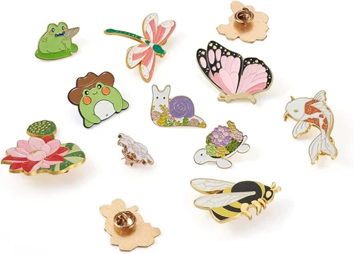 Miniatura 114 de Pandahall - Broches esmaltados de aleación con varios temas, broche de solapa, juego de pines esmaltados