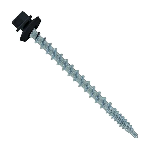Miniatura 28 de Fasteners Plus ST Fastening Kwikseal Woodbinder Tornillos de Metal a Madera #10 X 1 Burgundy con Arandela de Goma EPDM, 250 Unidades - Diseñados
