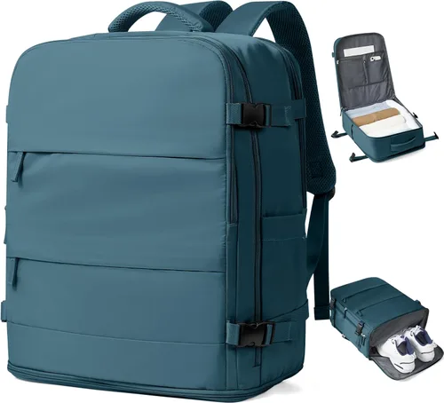 Miniatura 12 de coowoz Mochila grande de viaje para mujeres y hombres, mochila de transporte, mochila para senderismo impermeable, mochila deportiva para Rosa
