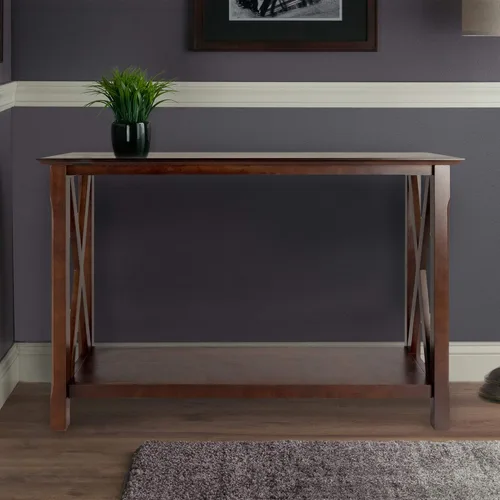 Miniatura 2 de Winsome Xola - Mesa consola con estante en capuchino, mesa de entrada delgada para pasillo, sala de estar, muebles elegantes para cualquier