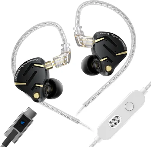 Miniatura 17 de KZ ZS10 Pro X - Auriculares para juegos, monitor intrauditivo KZ, monitor de oído mejorado 4BA 1DD con cable, auriculares IEM multicontrolador