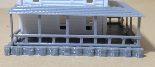 Miniatura 4 de Outland Models Tren Railway Layout Country Casa de 2 pisos Blanco Escala N 1:160