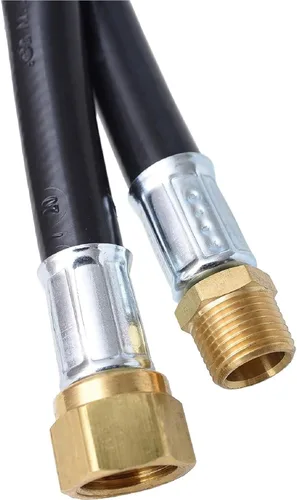 Miniatura 7 de Flame King Conjunto de manguera termoplástica de propano de 120 pulgadas, diámetro interior de 3/8 pulgadas, MPT de 3/8 pulgadas x brida hembra
