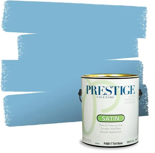 Miniatura 205 de Prestige Paints. - Base y pintura para exteriores en un solo galón, 1 galón. plano, comparable con Sherwin Williams Topsail. SW6799-PCM