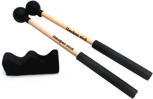 1 par de mazos de tambor de lengua con soporte, palillos de tambor de mano, mazo de goma, accesorio para instrumentos de percusión (tipo A)