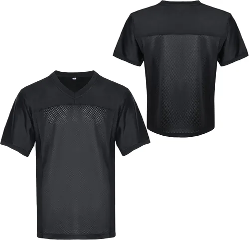 Miniatura 3 de Camiseta de fútbol liso en blanco para hombre, uniformes deportivos de equipo de práctica, hip hop, hipster, manga corta, malla, tallas S-3XL