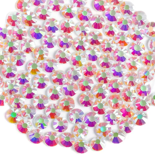 Miniatura 20 de Beadsland 1440 diamantes de imitación de cristal con parte trasera plana, gemas redondas, ámbar, SS3, 0.047-0.055 in