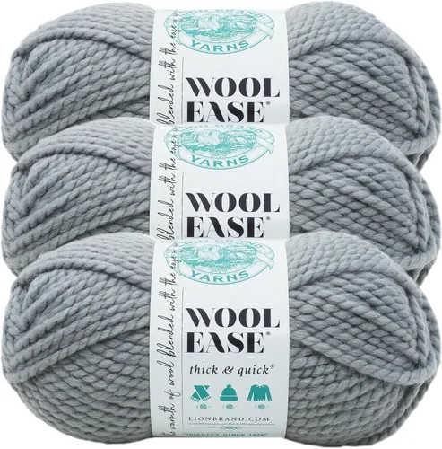 Miniatura 11 de Lion Brand Yarn - Ovillo de lana Wool-Ease Thick & Quick color fuerza aérea