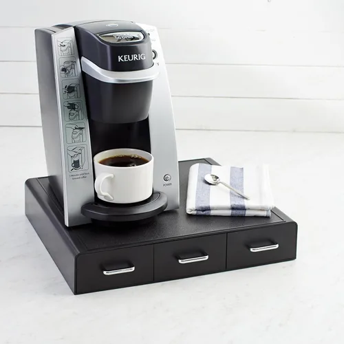 Miniatura 2 de Amazon Basics Cajón de almacenamiento de cápsulas de café para cápsulas K-Cup, capacidad de 36 cápsulas, color negro