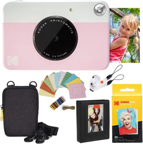 Miniatura 8 de Kodak Printomatic - Paquete de cámara instantánea (20 hojas), papel Zink (negro) - Estuche - Álbum de fotos - Marcos para colgar.