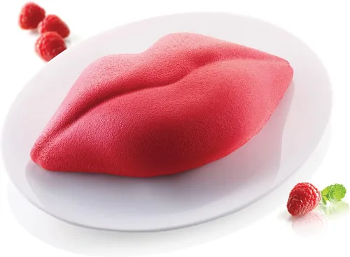 Miniatura 4 de Silikomart Molde de silicona Bacio (Kiss), molde flexible en forma de labios con tecnología 3D para postres horneados y congelados, fácil