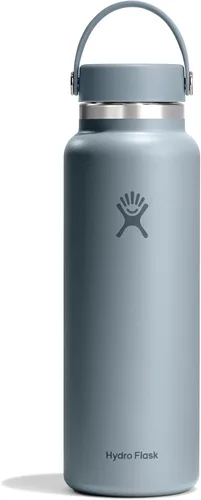 Miniatura 96 de Hydro Flask - Botella de agua de acero inoxidable aislada - Boca ancha con tapa flexible, sin derrame, a prueba de fugas y recargable de 40 oz Negro