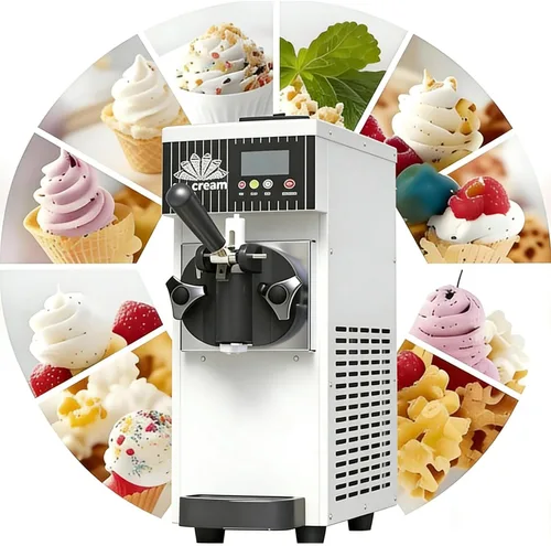 Miniatura 8 de Ice Cream Machine, Soft Serve Machine, Maquina De Helados, with LCD Control Panel and 3 Ice Cream Molds, 2.5l + 1l Capacity, 4-5kg/H, Adjustable