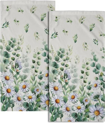Miniatura 46 de Giwawa Toallas de mano en blanco y negro – Juego de 2 toallas de baño decorativas para baño, cocina, gimnasio, 14 x 28 pulgadas