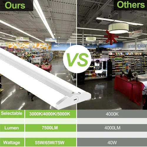Miniatura 4 de hykolity Luz envolvente de 4FT 5" W LED con 3 vatios/3 CCT seleccionable 55W-75W, 3000K-5000K, 5500LM-7500LM, No Glare, Flush Mount Ceiling Light