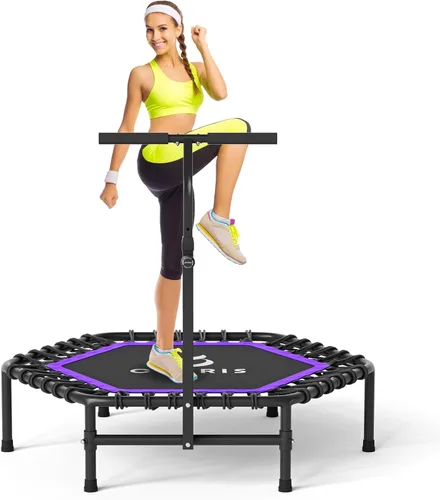 Miniatura 9 de CLORIS 45'' Rebounder Trampoline for Adults - Max Load 450lbs, Trampoline with Adjustable Foam Handle Indoor/Outdoor Fitness Body Exercise