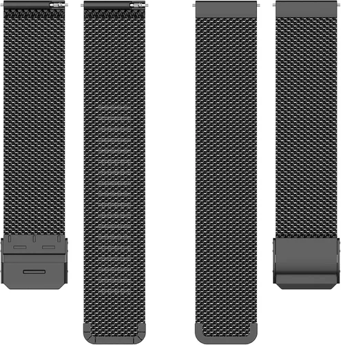 Miniatura 4 de RuenTech Correas de malla metálica compatibles con Yamay SW022 Smart Watch, correas de repuesto de acero inoxidable de liberación rápida para reloj