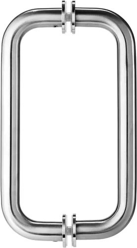 Kolet Manija de puerta de ducha, manija de puerta de ducha de vidrio de centro a centro de 8 pulgadas, acero inoxidable 304, segura con tornillo