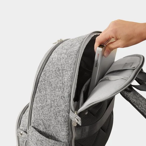 Miniatura 8 de SUNVENO Mochila para pañales, bolsas de pañales grandes para bebés con cambiador portátil para mamás y papás, Gris, Mochilas de viaje