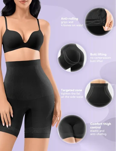 Miniatura 2 de Pantalones cortos moldeadores para mujer con control de abdomen