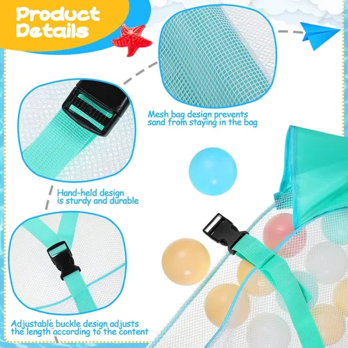 Miniatura 3 de 2 bolsas de almacenamiento para piscina de 57 x 30 pulgadas, bolsa de natación grande para colgar, accesorios de natación, organizador