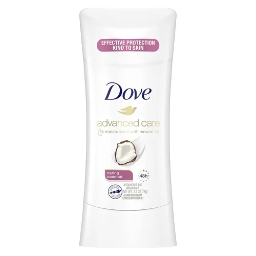 Miniatura 20 de Dove Advanced Care - Barra desodorante antitranspirante para mujer, Sheer Fresh, 4 unidades, desodorante antimanchas para axilas suaves, 72 horas