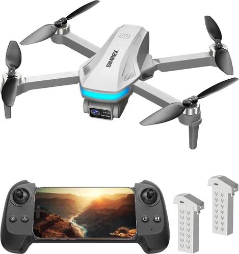 Miniatura 9 de SIMREX GPS Drone with 4K Camera for Adults , Brushless Motor Drones for Beginners ,5G WiFi FPV Foldable, Auto Return , Optical Flow & Altitude