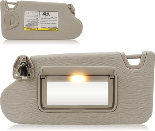 Miniatura 8 de Visera solar con luz de tocador para Nissan Altima 2013-2018 sin techo solar, repuesto para parasol gris del lado derecho del pasajero 96400-3TA2A