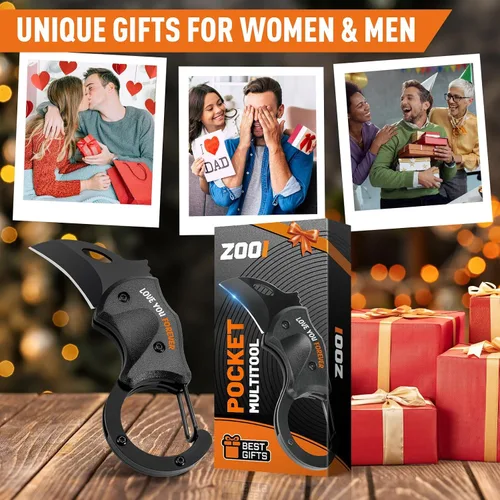 Miniatura 6 de Regalos para hombres, mosquetones de bolsillo, regalos únicos para amantes, regalo de aniversario de cumpleaños para hombres, papá, marido, él