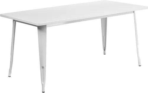 Miniatura 10 de Flash Furniture - Mesa rectangular de metal para interior o exterior (31.5 x 63.0 pulgadas), NA, Negro