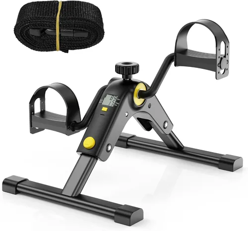 MOMODA Under Desk Bike Pedal Exerciser with LCD Display Portable Mini Exercise Bike for Arm and Leg