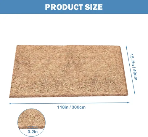 Miniatura 2 de Rollo de revestimiento de coco, 16 x 118 pulgadas, forro de coco natural para macetas, tapete de revestimiento de fibra de coco para cesta colgante