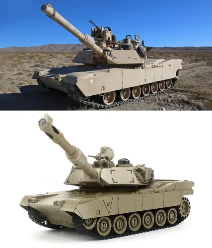 Miniatura 2 de BEAURE Tanques Rc, 1:28 WW2 M1A2, Tanque del Ejército Americano de la Segunda Guerra Mundial, Juguetes de Tanques para Niños, Control Remoto de 9