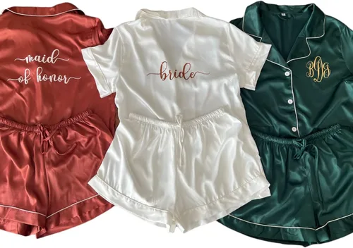 Miniatura 5 de Custom Pajamas for Bridal Party, Bridesmaid Pajamas, Pajama for Women, Two piece PJ Sets, Soft Sleepwear Lingerie